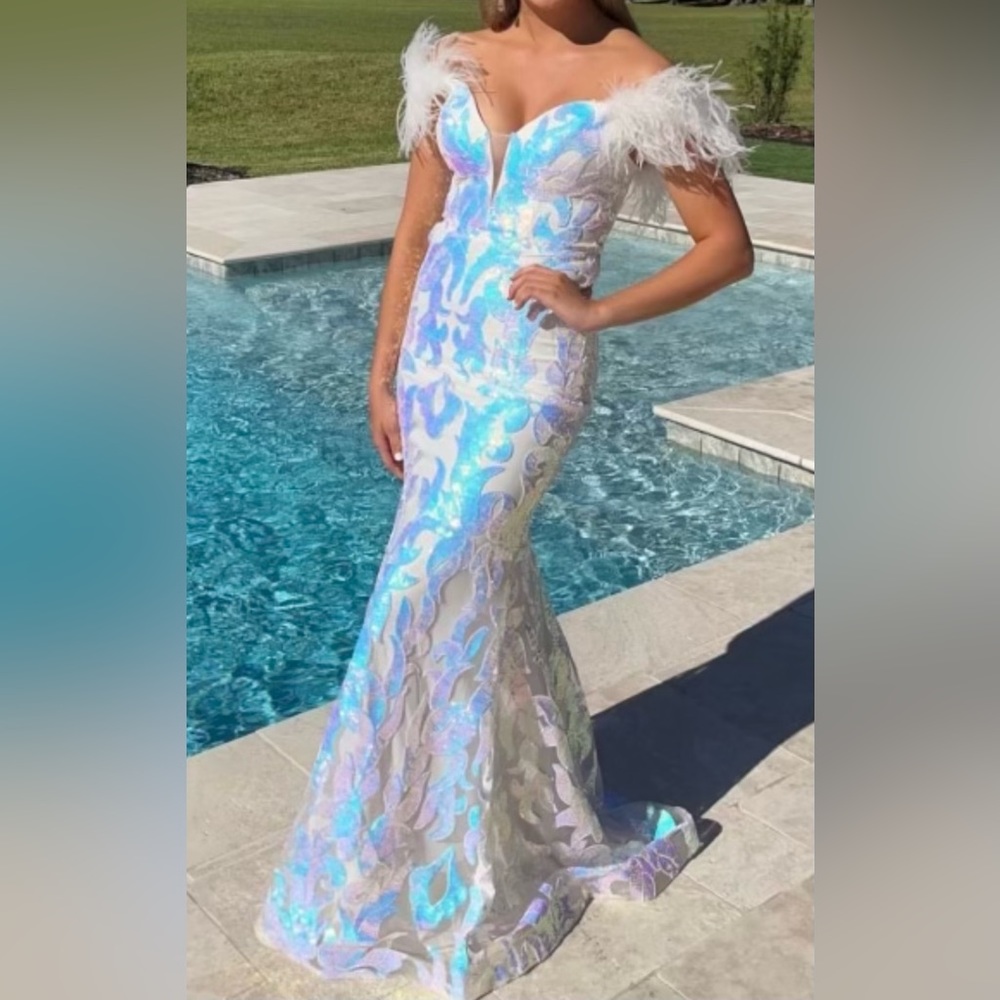 White/iridescent Alyce Dress #61331